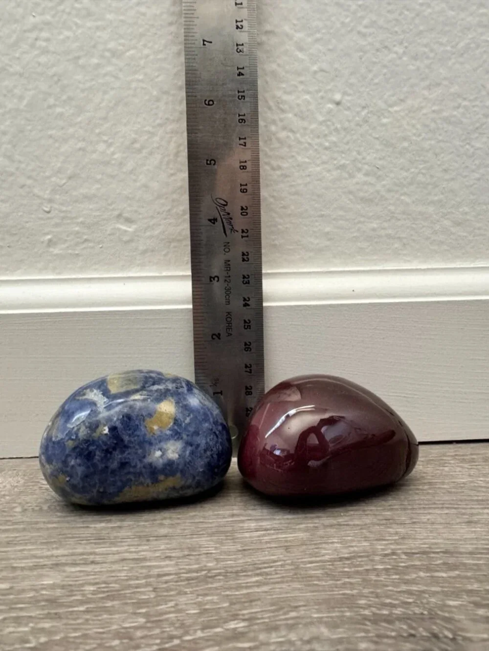 Set of Three Large Display Gemstones | Bloodstone, Bumblebee Jasper, Soladite